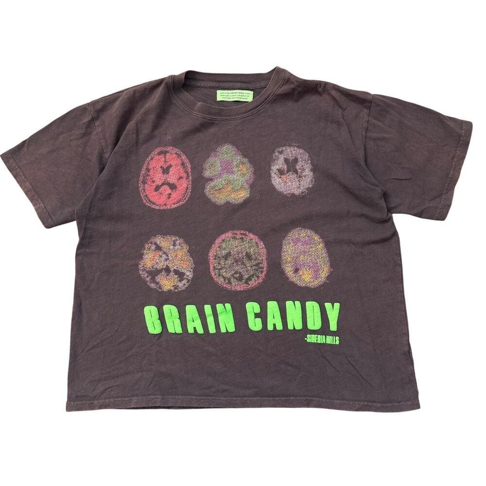 Siberia Hills Energy Brain Candy Slub Graphic T-Shirt Sz S
